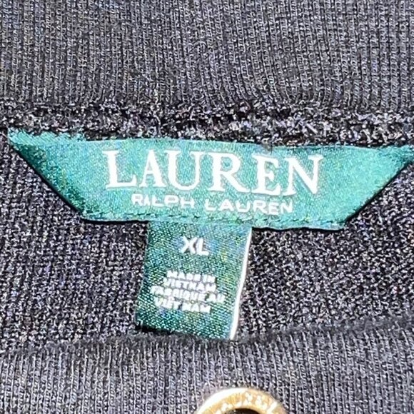 Lauren Ralph Lauren Women's Black Sweatpants with Blue Stripe Down Leg Size XL - Picture 3 of 5